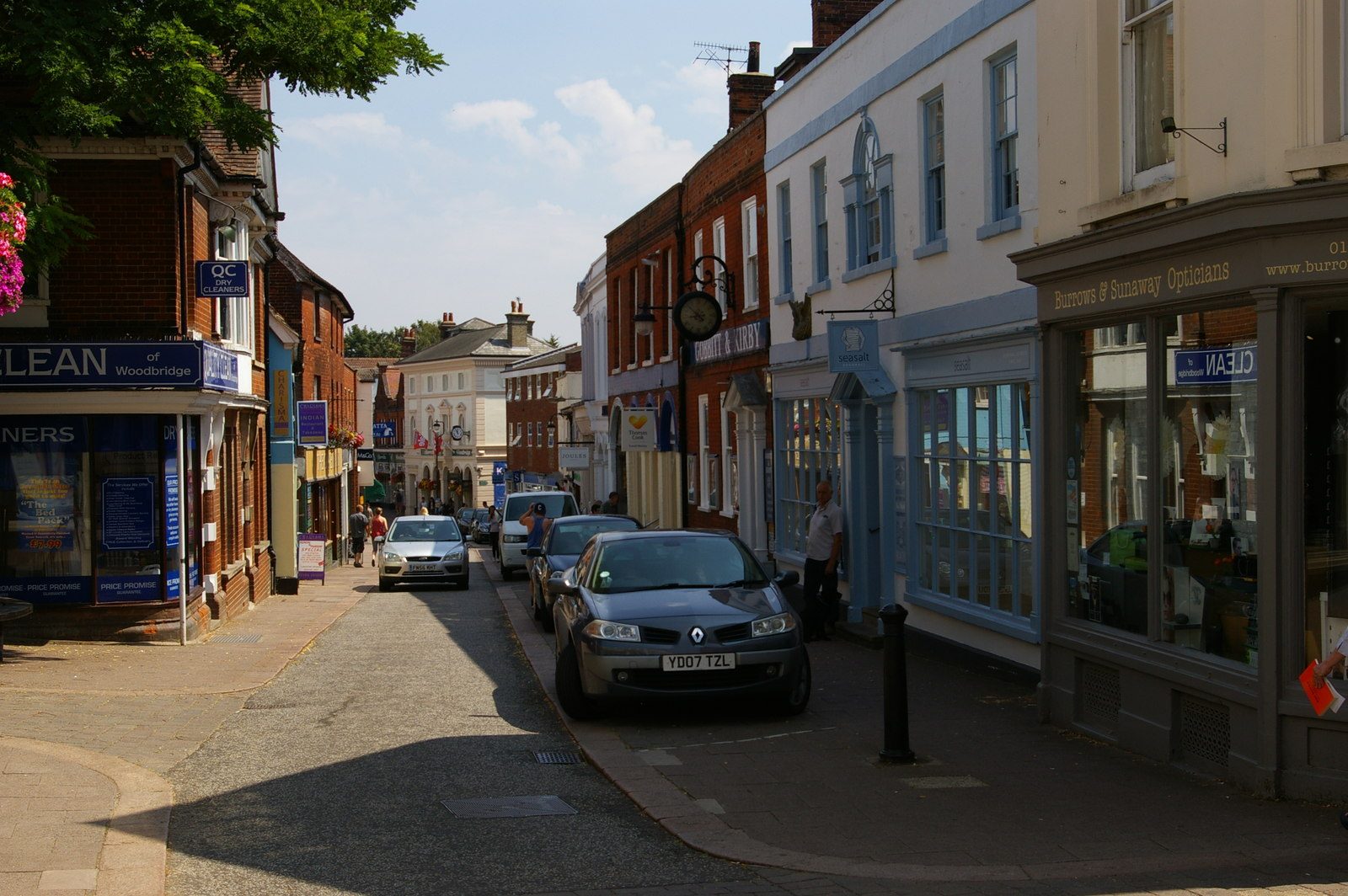 Period shopfronts and homes on the Thoroughfare, Woodbridge