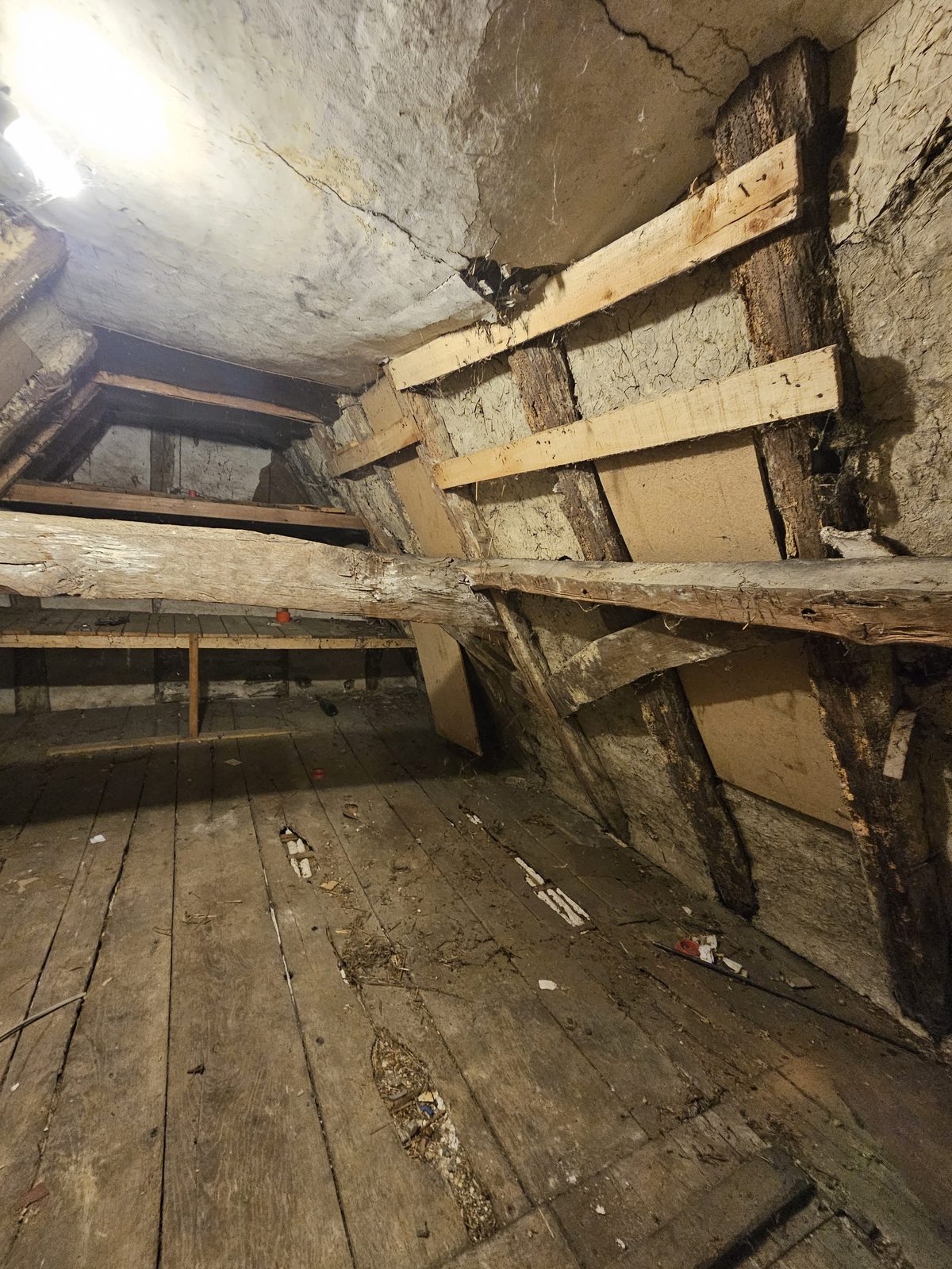Original roof timbers exposed in a Suffolk period home